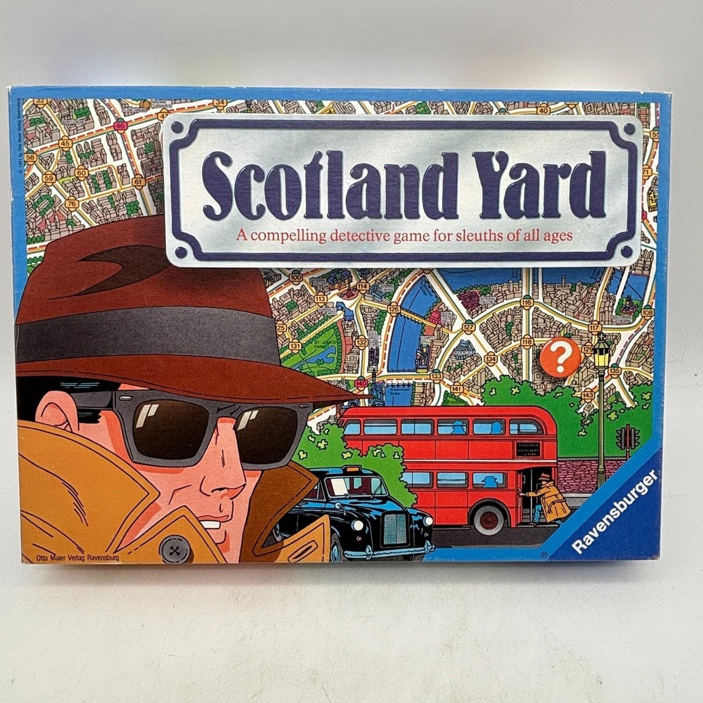 VINTAGE Scotland Yard COMPLETE Ravensburger 1991 Detective Hunting Mister X
